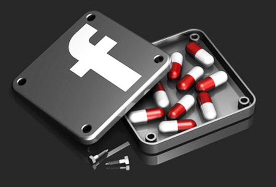Facebook Boite avec pills de dopamine