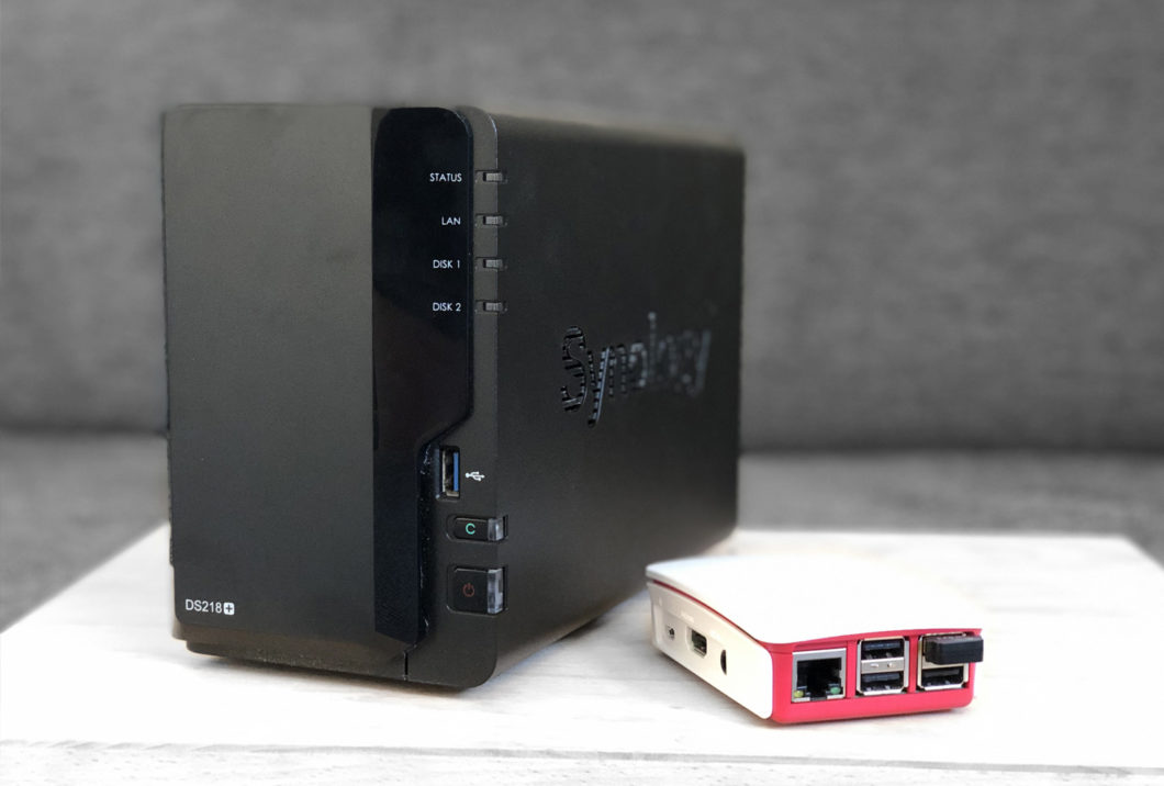 NAS Synology DS218 Plus et Raspberry Pi Modèle 2B