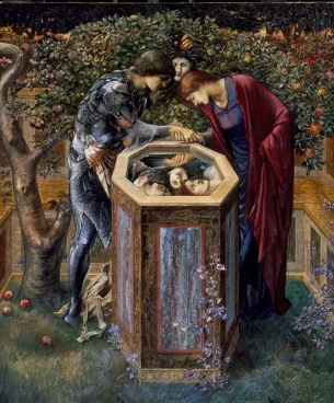 peinture de Sir Edward Coley Burne-Jones intitulé « the Baleful Head