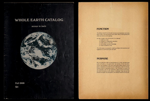 Whoel Earth Catalogue, le magazine de la contre culture de Stewart Brand