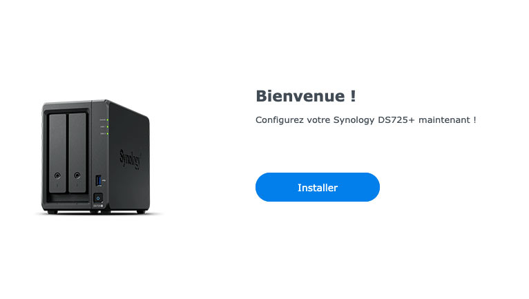 Installation de DSM sur un NAS Synology DS725 plus