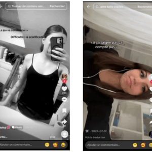 Images tiktok contenu alarmant scarification suicide, absence de modération