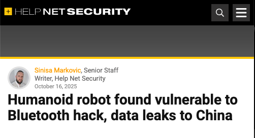 Des failles de sécurité trouvées dans les robots humanoïdes