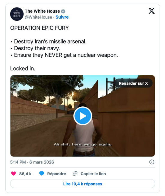 Communication de guerre à la maison blanche. Une faillite morale