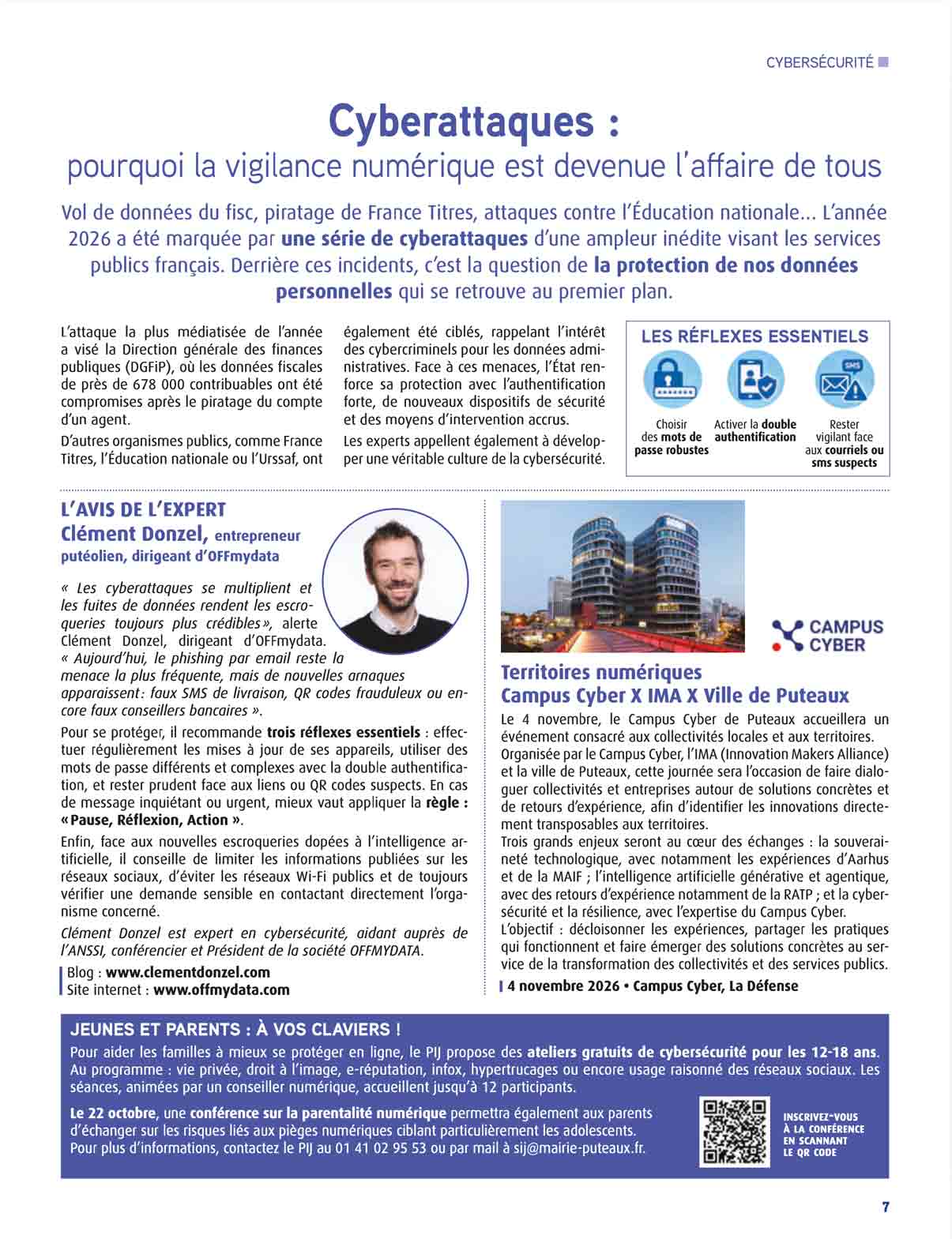 Puteaux Info - Cyberattaques et expert cyber Clément Donzel